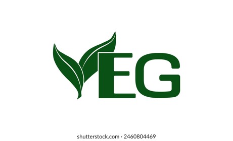 veg emblem, green isolated silhouette