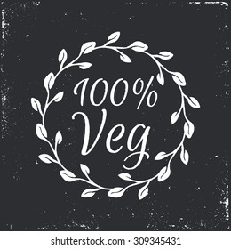 Veg hand-sketched herbal vector frame (template). Useful for ads, signboards, packaging, menu design, interior decorating and other design.
