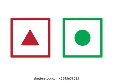 Veg Non-Veg Icons. colorful veg and non-veg symbol.