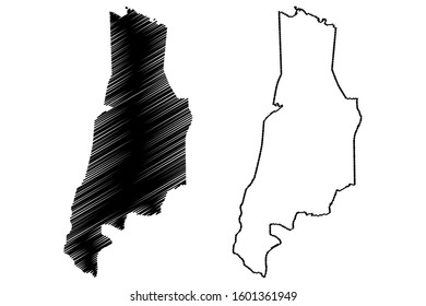 Vega Alta municipality (Commonwealth of Puerto Rico, Porto Rico, PR, Unincorporated territories of the United States) map vector illustration, scribble sketch Vega Alta map