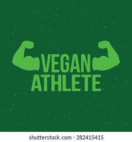 Vegan athlete vector sign