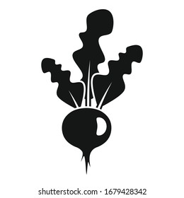 Vegan beet icon. Simple illustration of vegan beet vector icon for web design isolated on white background