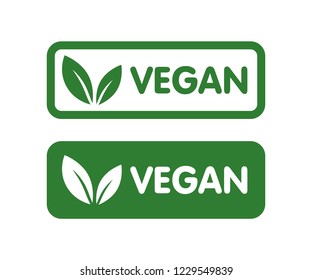 Vegan Bio, Ecology, Organic logo and icon, label, tag. Green leaf icon on white background.