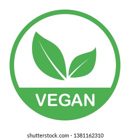 Vegan Bio, Ecology, Organic logo and icon, label, tag. Green leaf icon on white background