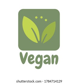 Vegan Bio, Ecology, Organic logo and icon, label, tag. Green leaf icon on white background.