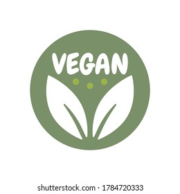 Vegan Bio, Ecology, Organic logo and icon, label, tag. Green leaf icon on white background.