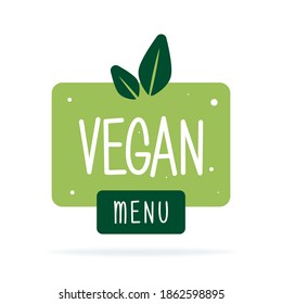 Vegan Bio, Ecology, Organic logo and icon, label, tag. Green leaf icon on white background.