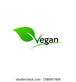 Vegan Bio Icon symbol. Organic Label Tag. Green Leaf Banner isolated. Vector illustration