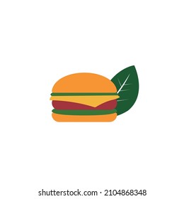 Vegan burger, go vegan, vegan meat  vector illustration 