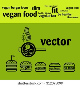 vegan burger icon