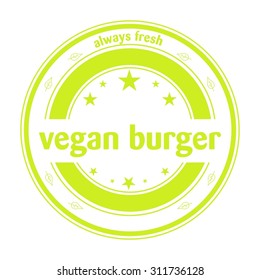 vegan burger icon/ label