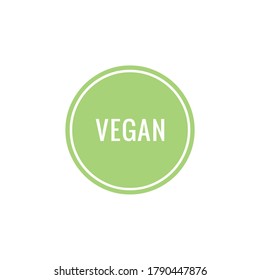 ''Vegan'' button sign vector for vegan products graphic design