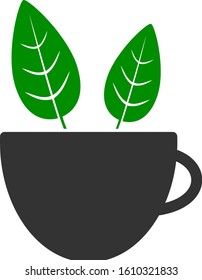 Vegan cafe vector icon. Flat Vegan cafe pictogram is isolated on a white background.