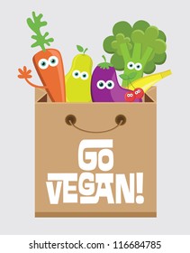 vegan card design. vector illustration