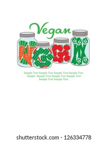 vegan card design. vector illustration