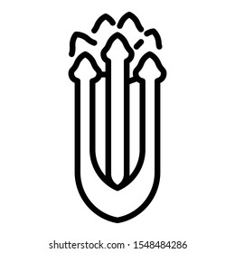 Vegan celery icon. Outline vegan celery vector icon for web design isolated on white background