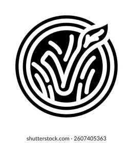 vegan certified sustainable beauty glyph icon vector. vegan certified sustainable beauty sign. isolated symbol illustration