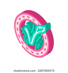 vegan certified sustainable beauty isometric icon vector. vegan certified sustainable beauty sign. isolated symbol illustration