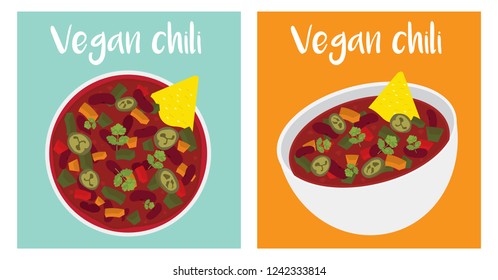 vegan chili bowl illustration vector text is outline version 10 svg