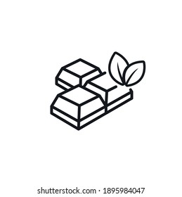 Vegan Chocolate Vector - Healthy Eating Snack - Vegan Chocolate bar - Eco Friendly Product - Vegan Lifestyle