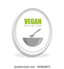 Vegan concept with icon design, vector illustration 10 eps graphic.
