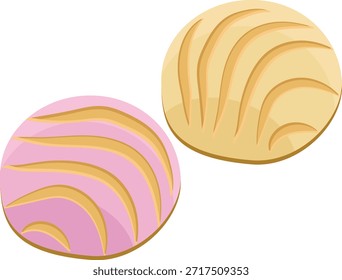 Vegan Concha, vetor pan dulce.