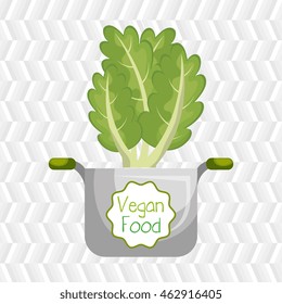 vegan cooking pot nutrition food vector illustration graphic