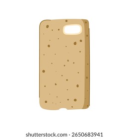 desenho animado caso de telefone cortiça vegan. orgânico à prova de choque, texturizado flexível, renovável artesanal cortiça vegan telefone caso sinal.