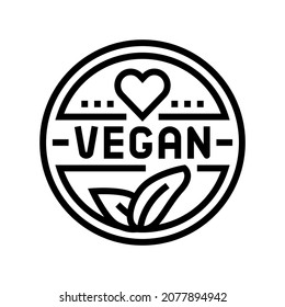 vegan cosmetic line icon vector. vegan cosmetic sign. isolated contour symbol black illustration