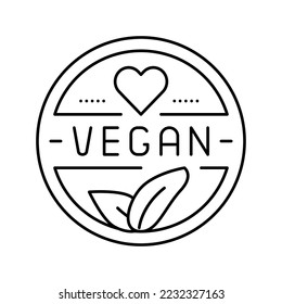 vegan cosmetic line icon vector. vegan cosmetic sign. isolated contour symbol black illustration