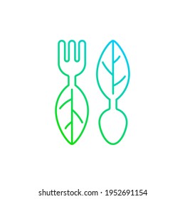 Vegan cosmetics gradient linear vector icon. No animal-derived ingredients. Ability to create safe alternatives. Thin line color symbols. Modern style pictogram. Vector isolated outline drawing
