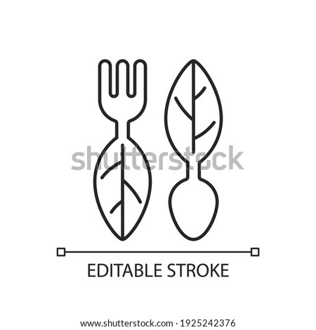 Vegan cosmetics linear icon. No animal-derived ingredients. Proffesional skin care. Thin line customizable illustration. Contour symbol. Vector isolated outline drawing. Editable stroke