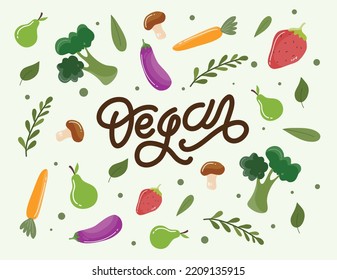 Vegan Day Illustration Food Vector For Vegetarian Healthy Food Event 