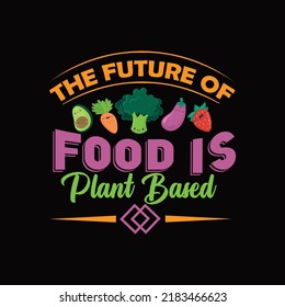 Vegan day T- shirt design graphic template