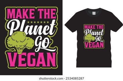 Día vegano diseño de camiseta Plantilla gráfica. internacional No Diet Day Vector diseño de camiseta Ilustración, diseño de camiseta vegana y orgullosa. 