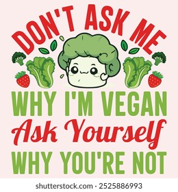 Vegan day Typography vector Graphic design.