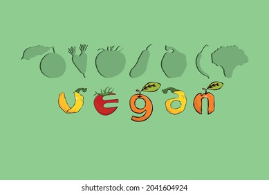 Vegan day vector design illustration