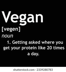 Vegan Definition Funny Vegan Meme Gift Men  Women - Vegan T-Shirt 