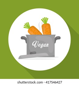 Vegan design. organic icon. healthy food concept, vector illustration