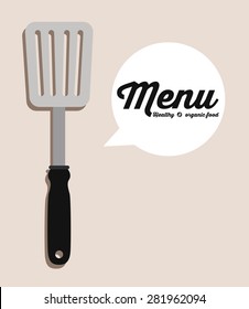 Vegan design over white background, vector illustration