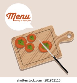 Vegan design over white background, vector illustration