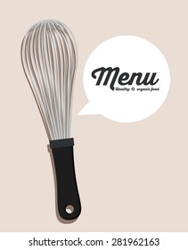 Vegan design over white background, vector illustration