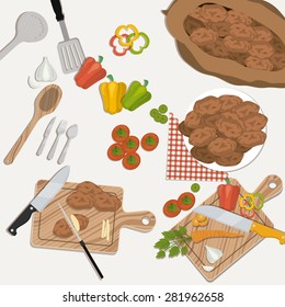 Vegan design over white  background, vector illustration