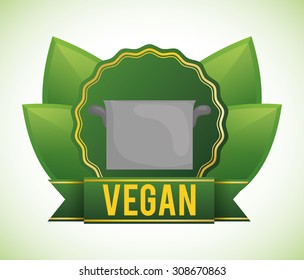 Vegan digital design, vector illustration 10 eps graphic