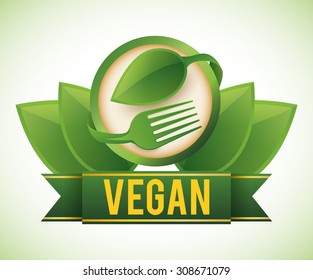 Vegan digital design, vector illustration 10 eps graphic