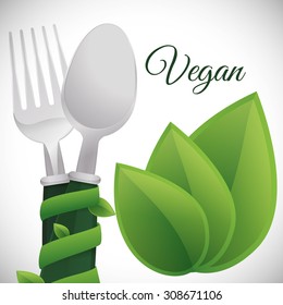 Vegan digital design, vector illustration 10 eps graphic