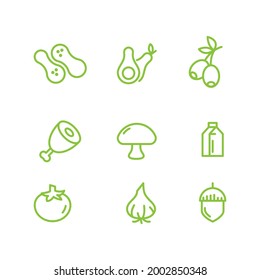 Vegan element Vector icon design illustration Template