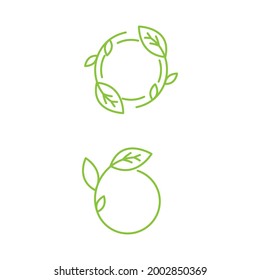 Vegan element Vector icon design illustration Template