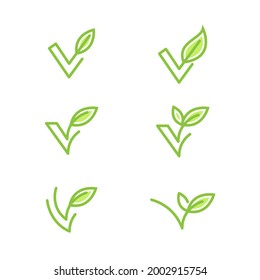 Vegan element Vector icon design illustration Template
