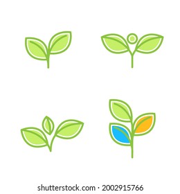 Vegan element Vector icon design illustration Template